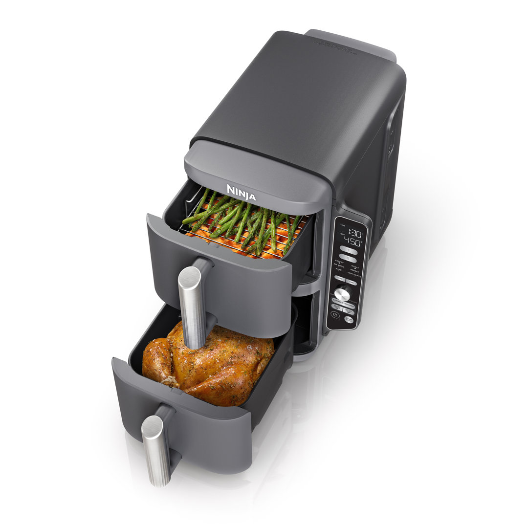 Ninja® 6-in-1 DoubleStack XL 2-Basket Air Fryer with 10-Quart Capacity, Compact Design, Cook, Air Fry, Broil, and Bake Functions